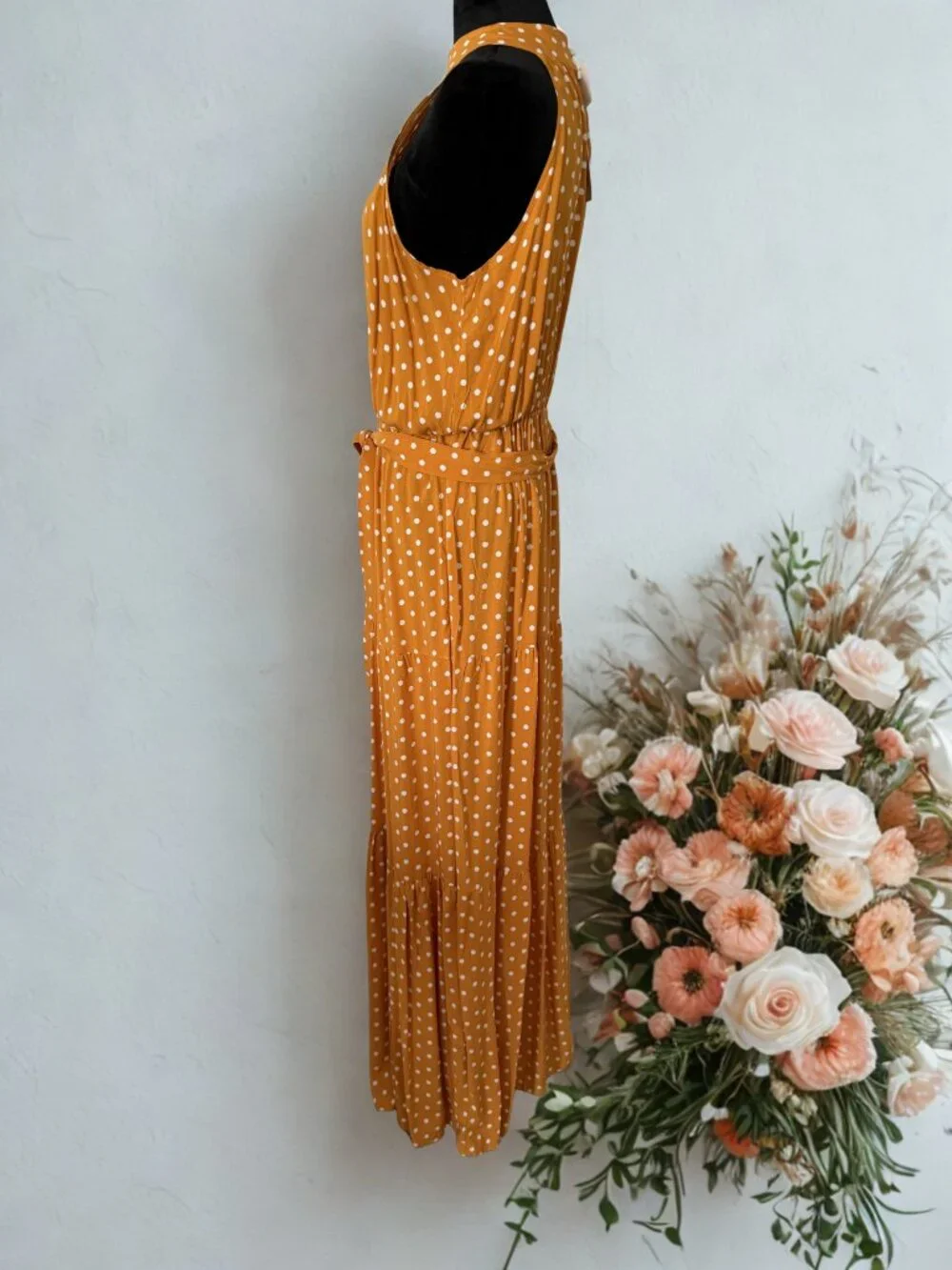 Gold & White Maxi Sundress - Picture 5 of 5